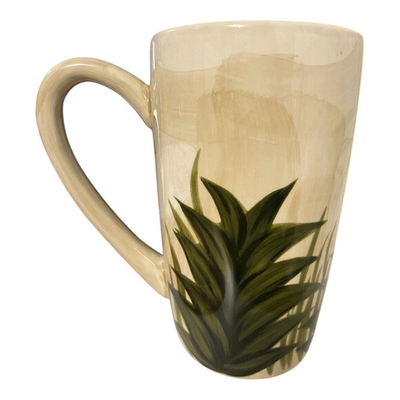 Tabletops Lifestyles Kona Handcrafted Palm Tree Ceramic Mug 16 oz Tropical - Picture 3 of 5